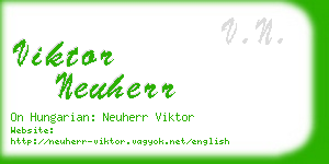 viktor neuherr business card